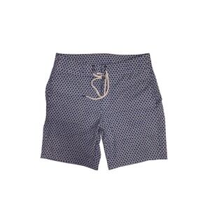 FAHERTY Board Shorts Mens 28 Blue Fish Scale Batik MSC0005 Swim Trunks